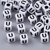 White Opaque Acrylic Beads LS-MACR-R869-02U-1