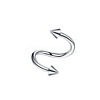316L Surgical Stainless Steel Spiral Lip Rings with Spikes for Woman Men WGF7124-12-1