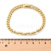 Brass Micro Pave Clear Cubic Zirconia Link Bracelets BJEW-F498-03A-G-5