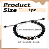 1Pc Sports Theme Glass Round Beads Braided Bead Bracelets for Unisex BJEW-LP0003-67A-2