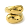 Ion Plating(IP) 304 Stainless Steel Teardrop Finger Rings for Women RJEW-Q815-08G-M-2