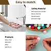 80Pcs Round Silicone Focal Beads SIL-SZ0001-24-30-4