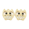 Brass Micro Pave Cubic Zirconia Glass Pendants KK-S386-36G-1