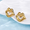 304 Stainless Steel Stud Earrings for Women LS-EJEW-F357-03G-01-4
