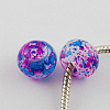 Mixed Color Spray Painted Glass Beads X-DGLA-R018-M-2