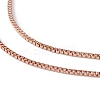 304 Stainless Steel Box Chain Necklaces for Men Women NJEW-G091-01RG-2