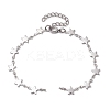 304 Stainless Steel Star Link Chain Bracelet Makings for Women X1-AJEW-TA00028-1