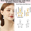 10Pcs 2 Colors Brass Charms KK-BBC0019-20B-2