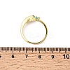 Brass Micro Pave Cubic Zirconia Cuff Rings for Women RJEW-K312-01A-G-5