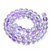 Transparent Spray Painted Glass Bead Strands GLAA-N035-03C-B05-2
