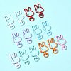 14Pcs Spray Painted Eco-Friendly Alloy Swivel Snap Hook Clasps FIND-FS0004-60-7