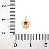 Brass Cubic Zirconia Star Connector Charms KK-Z084-11G-02-3