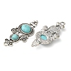 Tibetan Style Alloy Pave Imitation Turquoise Pendants FIND-NH0001-06AS-2