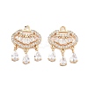 Brass Micro Pave Cubic Zirconia Pendants KK-B125-29G-1