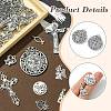 100Pcs 10 Styles Tibetan Style Alloy Pendants TIBEP-CJ0003-52-3