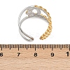 Adjustable 304 Stainless Steel Cuff Rings for Women RJEW-B135-01GP-10-3