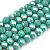 Electroplate Glass Beads Strands EGLA-A034-P4mm-B27-1