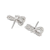 Brass Micro Pave Clear Cubic Zirconia Pendants Bail KK-Z059-10P-2