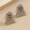 Ghost Alloy Crystal Rhinestone Stud Earrings FS-WG84691-02-1