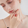 1Pc Adjustable Rhodium Plated 925 Sterling Silver Ring Findings STER-BBC0006-89-6