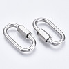 Tarnish Resistant 304 Stainless Steel Screw Carabiner Lock Charms LS-STAS-N087-25A-01-2