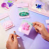 100Pcs Rectangle Gradient Color Paper Hair Clip Display Cards CDIS-TA0001-32-6