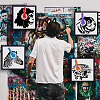 4Pcs 4 Styles PET Hollow Out Drawing Painting Stencils DIY-WH0394-0192-4