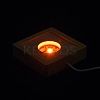 Square Solid Wood Base for Crystal Stones JX333B-5