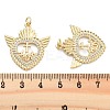 Brass Pave Cubic Zirconia Pendants KK-U009-10A-G-3
