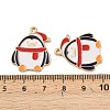 Christmas Alloy Enamel Pendants ENAM-I081-01KCG-05-3