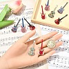 10Pcs 5 Colors Opaque Printed Acrylic Pendants OACR-YW0003-42-5