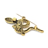 Snake Alloy Rhinestone Brooches for Backpack Clothes LS-JEWB-Z040-01A-AG-2