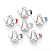 Rack Plating Alloy Rhinestone Pendants PALLOY-N181-22P-1