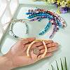 10Pcs 10 Colors Handmade Polymer Clay Adjustable Heishi Bracelet Making AJEW-TAC00053-5