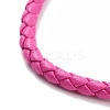 Braided Round Imitation Leather Bracelets Making BJEW-H610-03G-15-3