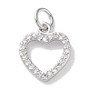 Rack Plating Brass Micro Pave Clear Cubic Zirconia Pendants KK-Z039-15P-1