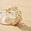 Ion Plating(IP) 304 Stainless Steel Cuff Bangles for Women BJEW-A026-02G-1