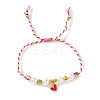 Adjustable Alloy Enamel Charm Bracelets UI4979-1-1