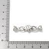 Brass Micro Pave Cubic Zirconia Fold Over Clasps KK-U052-13P-3