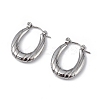 304 Stainless Steel Flower Hoop Earrings for Women EJEW-I284-14P-1
