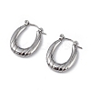 Non-Tarnish 304 Stainless Steel Flower Hoop Earrings for Women EJEW-I284-14P-1