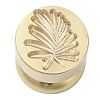 Golden Tone Round Wax Seal Brass Stamp Heads AJEW-M040-01G-O-2