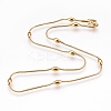 Ion Plating(IP) 304 Stainless Steel Snake Chain Necklaces LS-NJEW-G313-15G-1