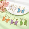 Alloy Enamel Dangle Leverback Earrings EJEW-JE05559-2