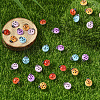 100Pcs 5 Colors Ladybug Luminous Resin Cabochon MRMJ-SP0001-11-5