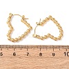 Ion Plating(IP) Heart 304 Stainless Steel Hoop Earrings for Women STAS-A057-19G-3