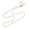 304 Stainless Steel Round Snake Chain Necklaces with Rondelle Beads NJEW-C103-01G-4