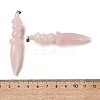 Natural Rose Quartz Big Pendants G-H338-03P-03-3