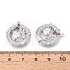 Brass Micro Pave Cubic Zirconia Pendants KK-T073-39P-4