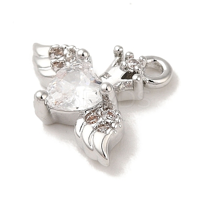 Brass Micro Pave Cubic Zirconia Pendants KK-K371-20P-1